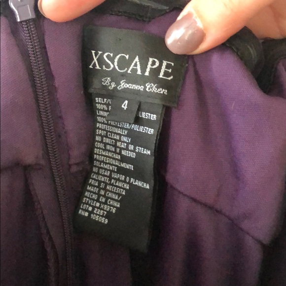 One Shoulder Purple Prom Dress - Picture 3 of 3